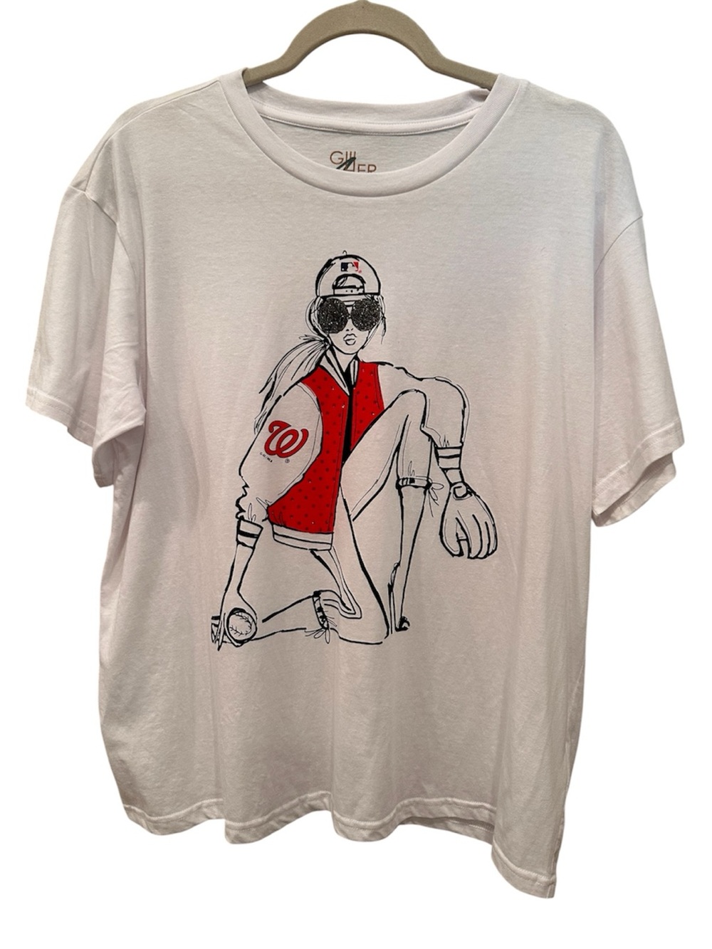 Washington Nationals Graphic Tee Baseball MLB Short Sleeve Graphic Sz XL